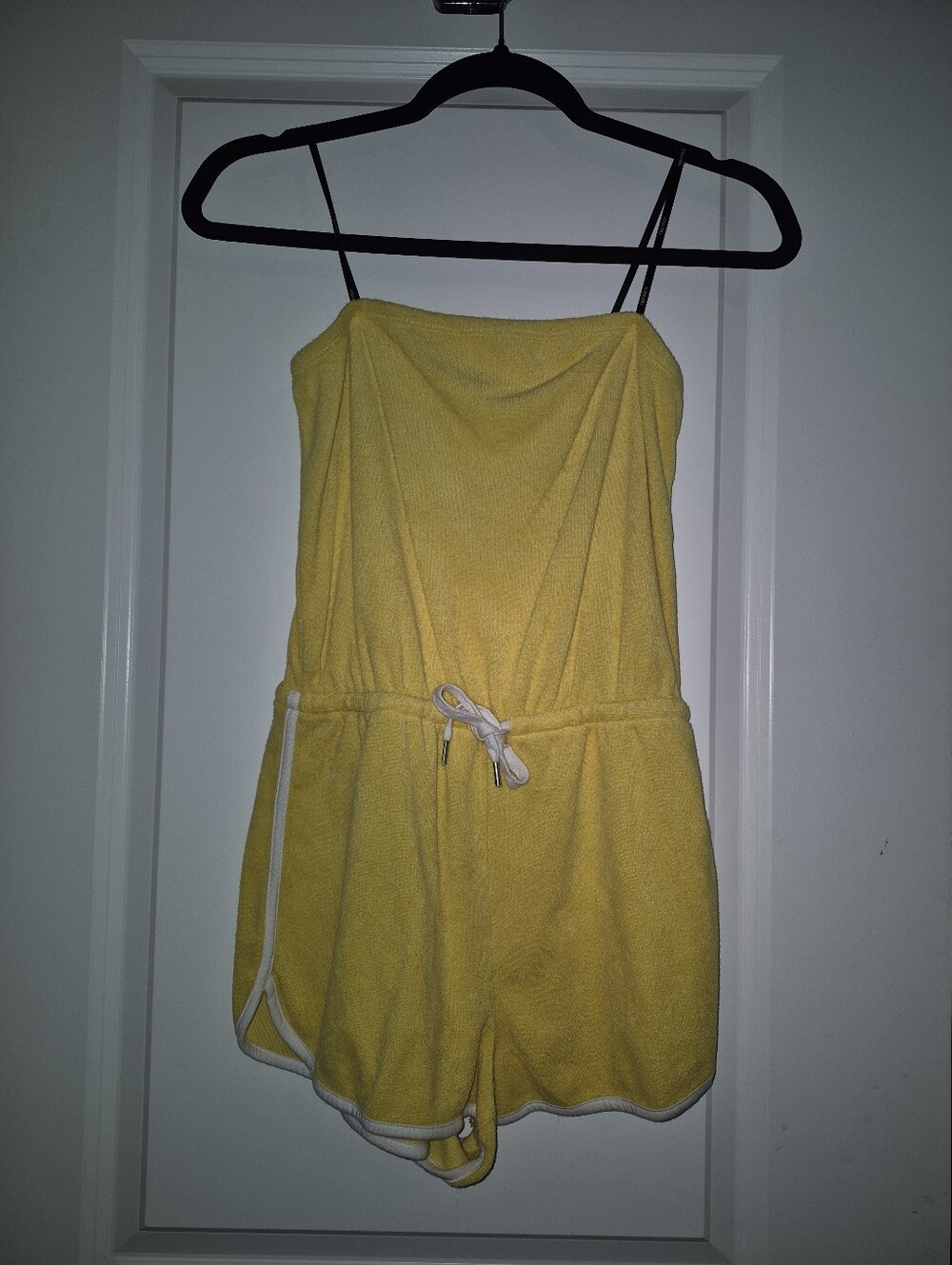 Yellow Terry Cloth One-Piece Romper